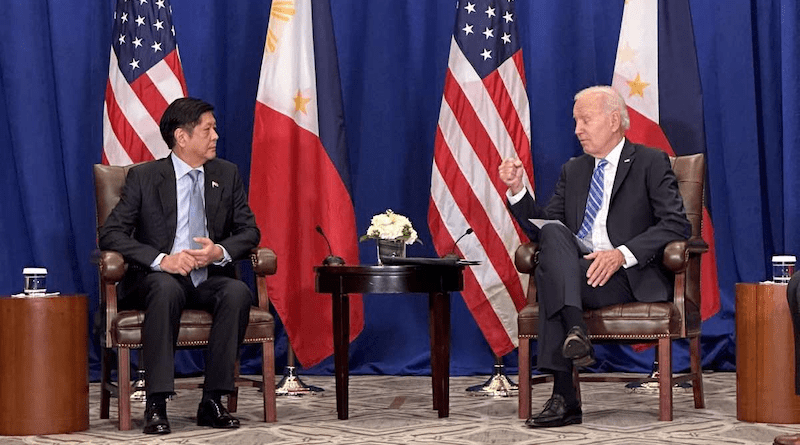 Philippine President Ferdinand Marcos Jr. and U.S. President Joe Biden meet on the sidelines of the United Nations General Assembly in New York City, Sept. 22, 2022. Photo Credit: Office of the President Philippines