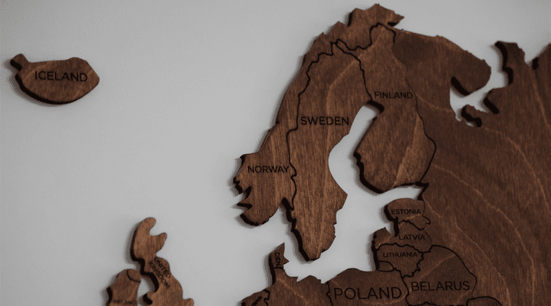 Scandinavia map Norway Sweden Finland north Europe Iceland
