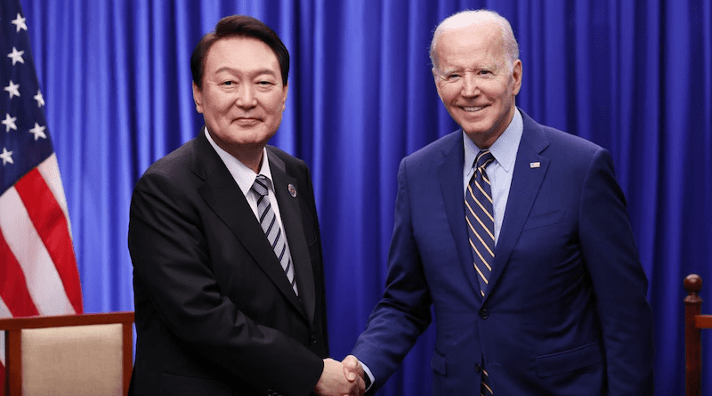 File photo of South Korea's President Yoon Suk-yeol with US President Joe Biden. Photo Credit: Office South Korea President