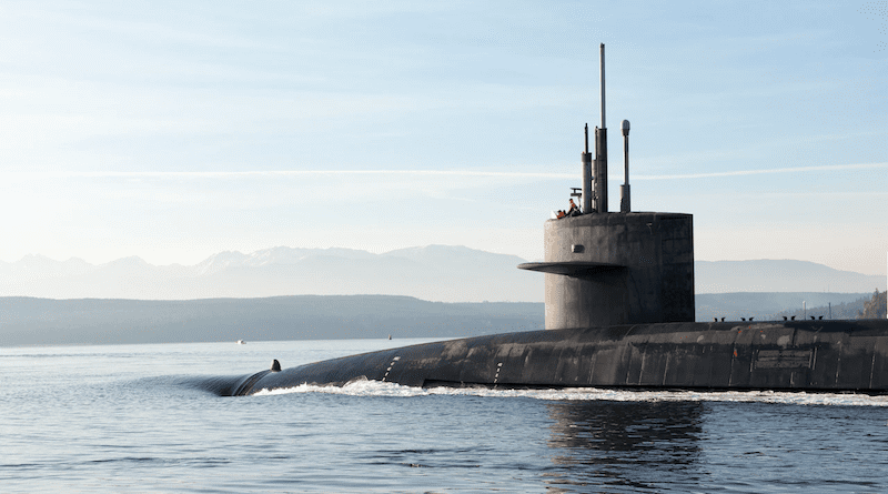 File photo of the Ohio-class ballistic missile submarine USS Nevada (SSBN 733). Photo Credit: Navy Petty Officer 1st Class Amanda Gray