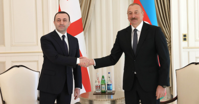 Georgia's Prime Minister Irakli Garibashvili with Azerbaijan's President Ilham Aliyev. Photo Credit: Irakli Garibashvili, Twitter