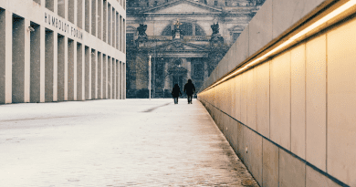 Snow Road Humboldt Forum People Winter Building Germany Europe City People