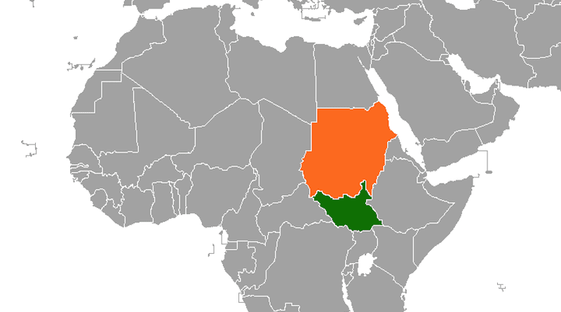 Locations of Sudan and South Sudan. Credit: Wikipedia Commons