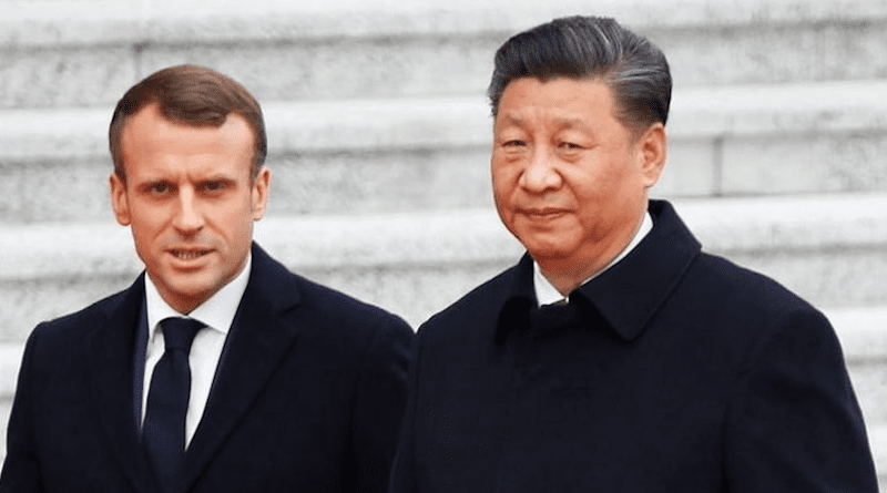 File photo of France's President Emmanuel Macron with China's President Xi Jinping. Photo Credit: Tasnim News Agency