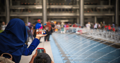 Selfie Tourist Selfie Boy Shroud Muslims To Travel Malaysia Hijab