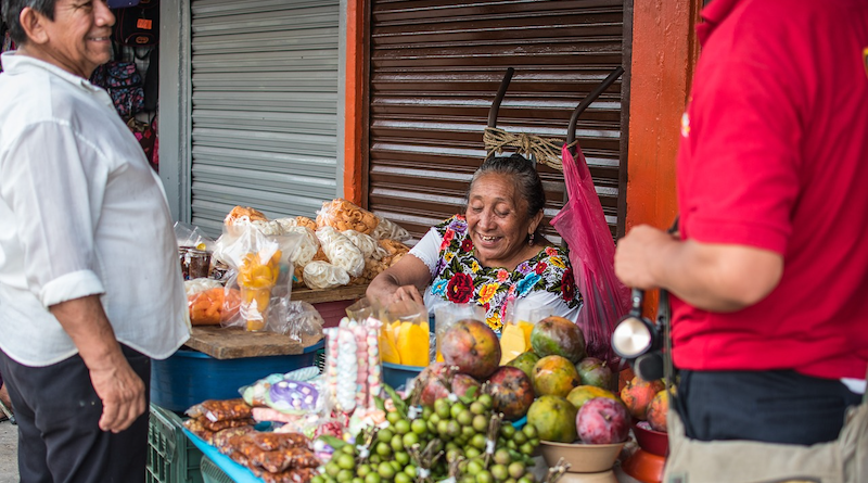 Central America Food Market Woman