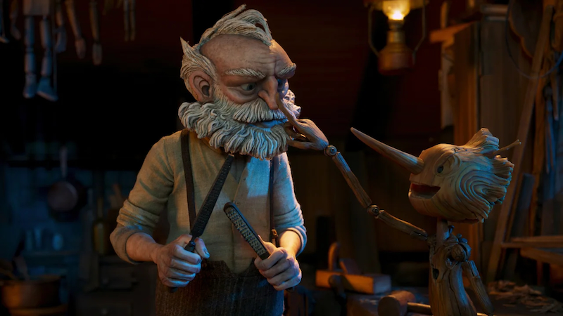 Screenshot from Guillermo del Toro's Pinocchio. Image credit: Netflix