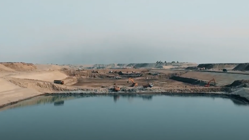 Construction of the Qush Tepa canal in north of Afghanistan. Photo Credit: Screenshot FDPM_AFG YouTube video