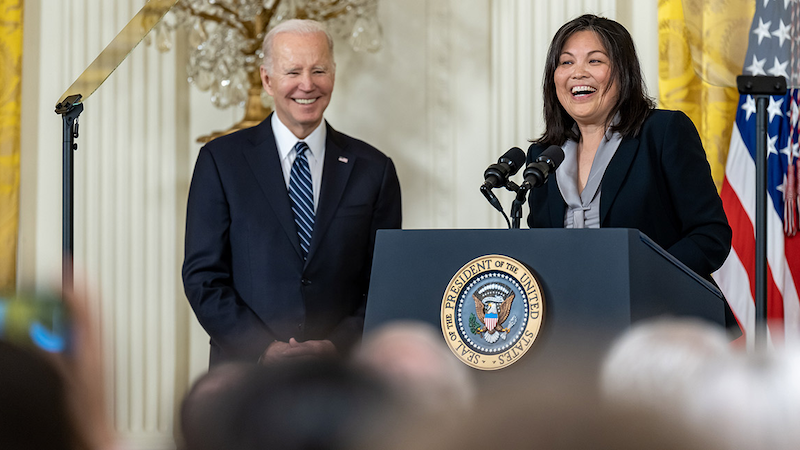 US President Joe Biden with Julie Su. Photo Credit: The White House/Flickr