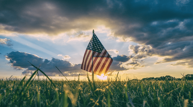 Agriculture Clouds Countryside Dawn Dusk Sunset United States Flag