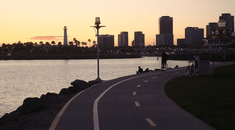 Long Beach California Dusk Bicycle Path Night
