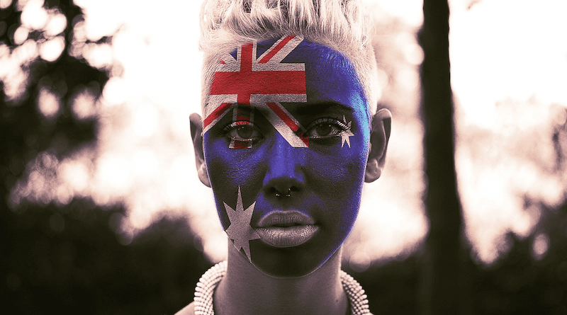 Portrait People Woman Fan Face Soccer Flag Australia Flag