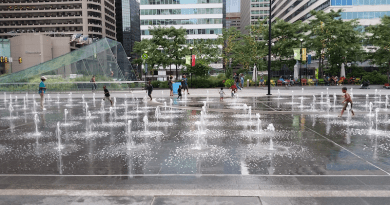 Philadelphia City Hall Urban Pennsylvania Cafe Children Play Water Summer