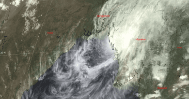 Cyclone Mocha over Bangladesh and Myanmar. Photo Credit: Joint Typhoon Warning Center, Wikipedia Commons