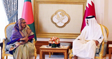 Bangladesh's Prime Minister Sheikh Hasina with Qatar's Amir Sheikh Tamim Bin Hamad Al Thani. Photo Credit: Bangladesh government