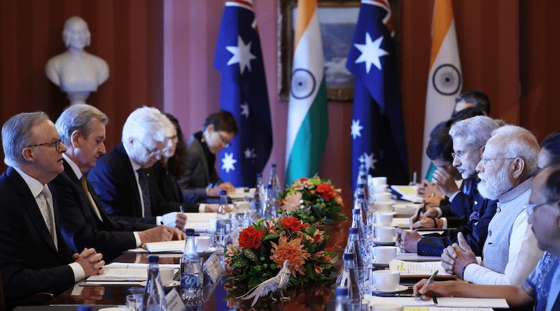 India's Prime Minister Narendra Modi in a bilateral meeting with the Prime Minister of Australia Anthony Albanese, in Sydney, Australia. Photo Credit: India PM Office