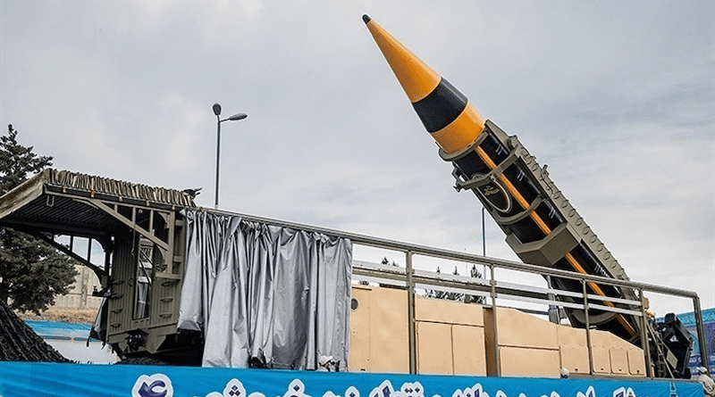 Iran’s Kheibar (Khoramshahr 4) ballistic missile. Photo Credit: Tasnim News Agency