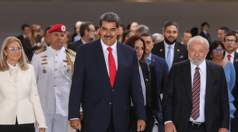 Venezuela's President Nicolás Maduro with Brazil's President Luiz Inácio Lula da Silva. Photo Credit: Antonio Cruz, Agencia Brasil, ABr