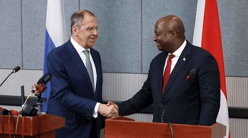 Russia's Foreign Minister Sergey Lavrov with Burundi's Foreign Minister Albert Shingiro (photo supplied)