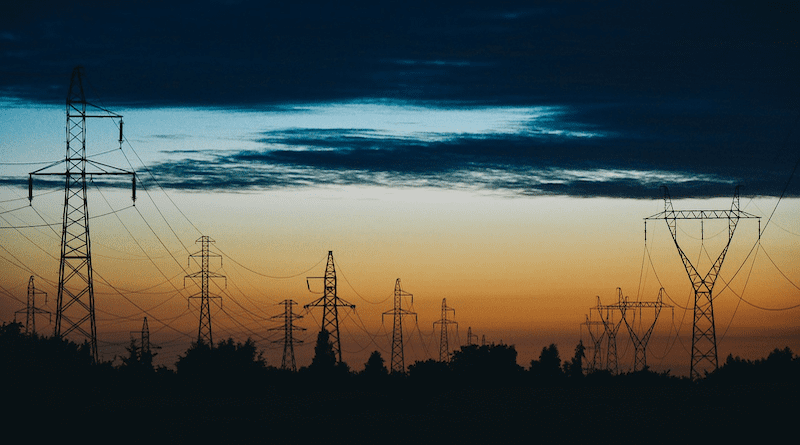 Power Lines Electricity Dusk Sunset Energy Transmission