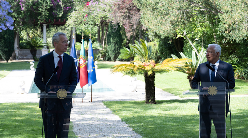 NATO Secretary General Jens Stoltenberg with Portugal's Prime Minister Antonio Costa. Photo Credit: NATO