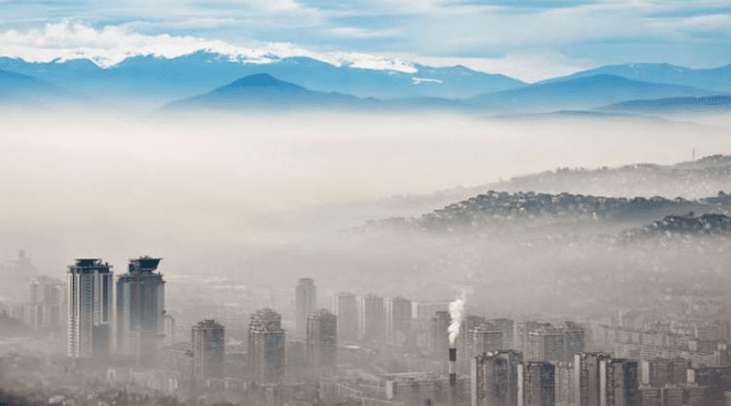 File photo of air pollution in Sarajevo. Photo Credit: Sarajevo Canton government