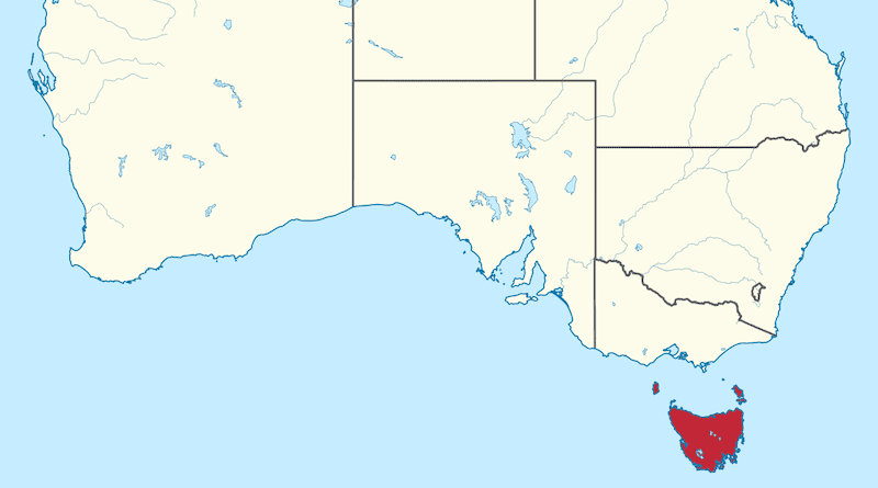 Location of Tasmania in Australia. Credit: Wikipedia Commons