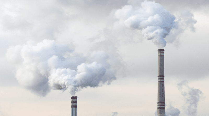 Chimneys Coal Plant Smoke Clouds Electricity