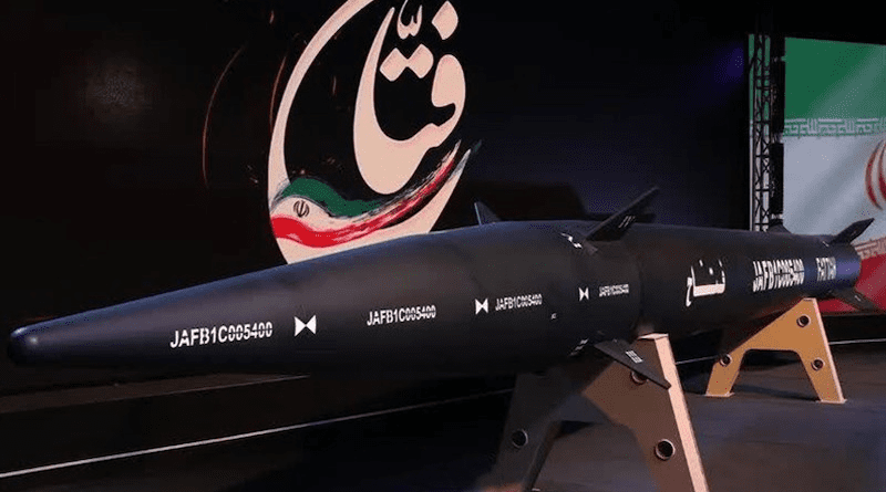Iran unveils hypersonic ballistic missile, named ‘Fattah’. Photo Credit: Tasnim News Agency