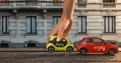 Eni Sustainable Mobility’s Enjoy adds electric vehicles to its car sharing fleet in Rome. Photo Credit: Eni