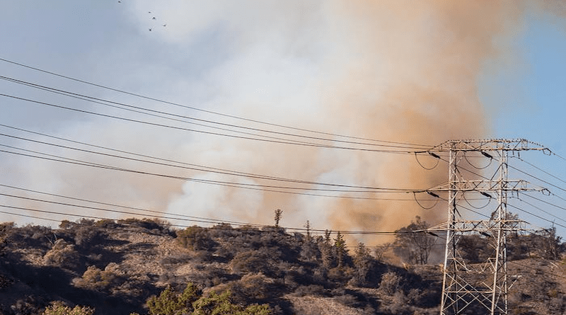 Griffith Park brush wildfire and the Woolsey fire in California. CREDIT: Jorge Villalba/iStock