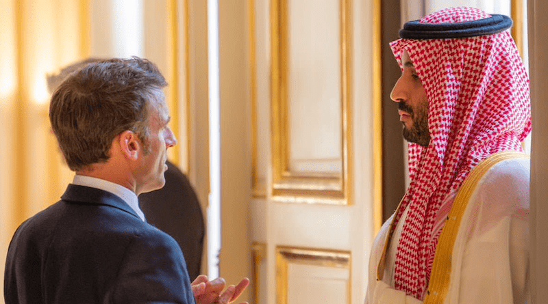 France's President Emmanuel Macron with Saudi Arabia’s Crown Prince Mohammed bin Salman. Photo Credit: Arab News