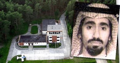 A composite image of Abd Al-Rahim Al-Nashiri and the CIA “black site”in Poland, where he was held from December 2002 to June 2003, and where some the worst torture to which was subjected took place.