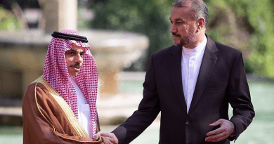 Saudi Arabia’s Foreign Minister Prince Faisal bin Farhan with Iran's Foreign Minister Hossein Amirabdollahian. Photo Credit:Tasnim News Agency