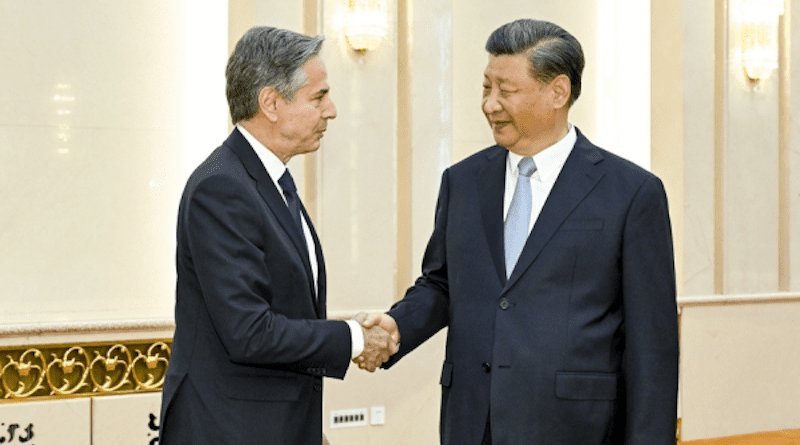 U.S. Secretary of State Antony Blinken with China's President Xi Jinping. Photo Credit: China Ministry of Foreign Affairs