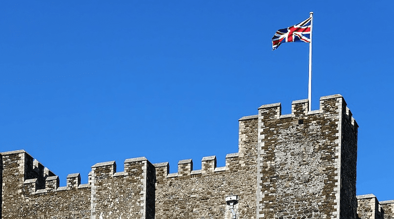 flag British United Kingdom England castle