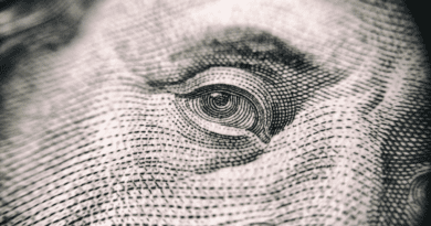 dollar eye Benjamin close up