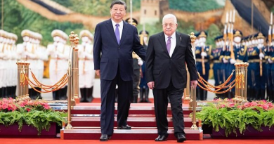 China's President Xi Jinping with Palestinian Authority President Mahmoud Abbas. Photo Credit: Mehr News Agency