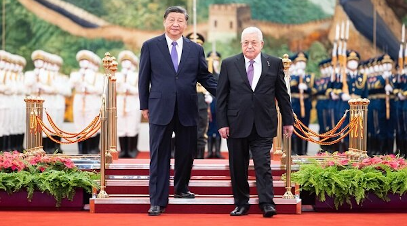 China's President Xi Jinping with Palestinian Authority President Mahmoud Abbas. Photo Credit: Mehr News Agency