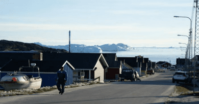 The town of Ilulissat, North Greenland. Many people live in such small coastal towns and smaller villages, where climate change affects both land and sea. CREDIT: Kelton Minor