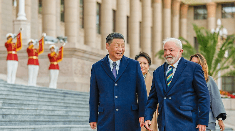 China's President Xi Jinping with Brazil's President Luiz Inácio Lula da Silva. Photo Credit: Ricardo Sticker/PR, ABr Agencia Brasil
