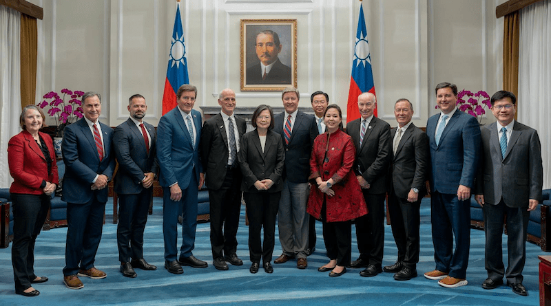 Taiwan's President Tsai Ing-wen with a bipartisan U.S. congress delegation. Photo Credit: Taiwan President's Office