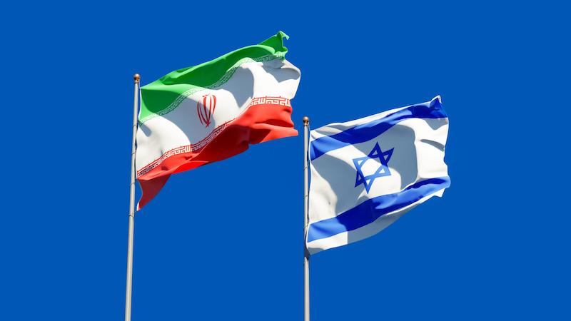 flags iran israel