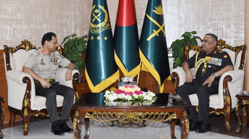 Bangladesh's General SM Shafiuddin Ahmed with India's Army Chief General Manoj Pande. Photo Credit: High Commission of India in Bangladesh