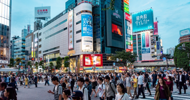 tokyo Japan city crowd people