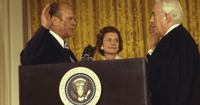 Gerald Ford being sworn in as US President. Photo Credit: Robert L. Knudsen, White House