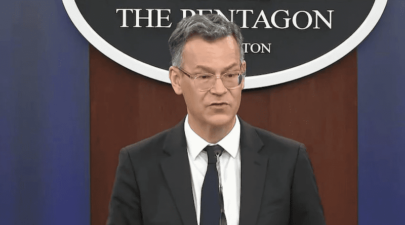 Undersecretary of Defense for Policy Colin H. Kahl briefs reporters at the Pentagon. Photo Credit: DOD
