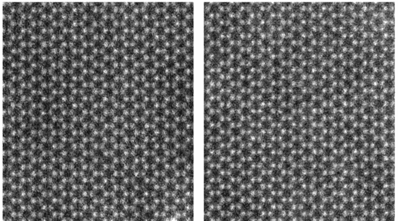 Two microscope images of a material surface. The left image was generated by the researchers’ new AI, and the right image was taken by a microscope. Huang noted that the AI is “so good it fools me and my colleagues.” CREDIT The Grainger College of Engineering at the University of Illinois Urbana-Champaign