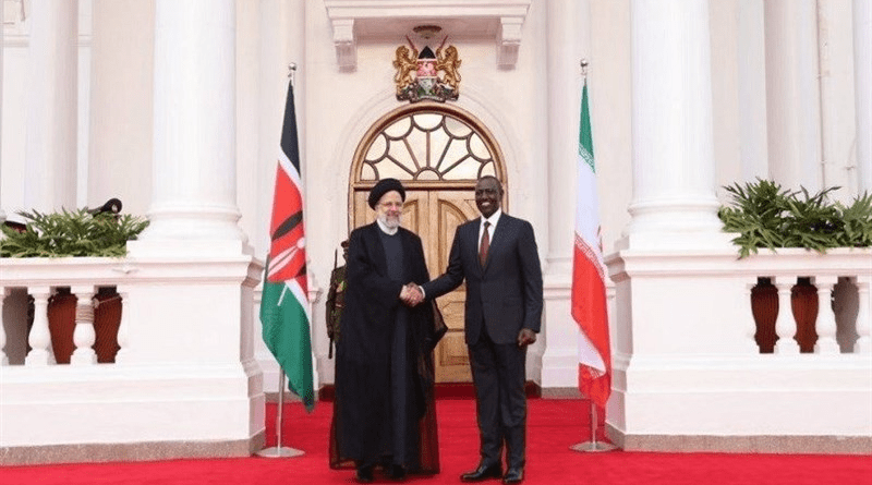 Iran's President Ebrahim Raisi with Kenya's President William Ruto. Photo Credit: Tasnim News Agency