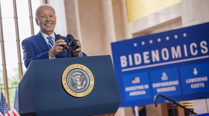 US President Joe Biden discusses "Bidenomics". Photo Credit: The White House